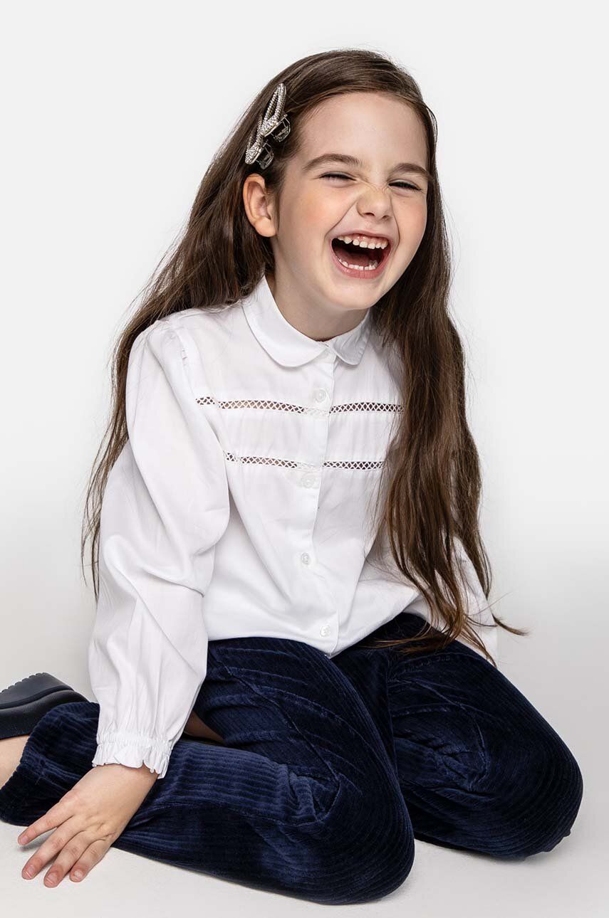 E-shop Dětská bavlněná košile Coccodrillo bílá barva