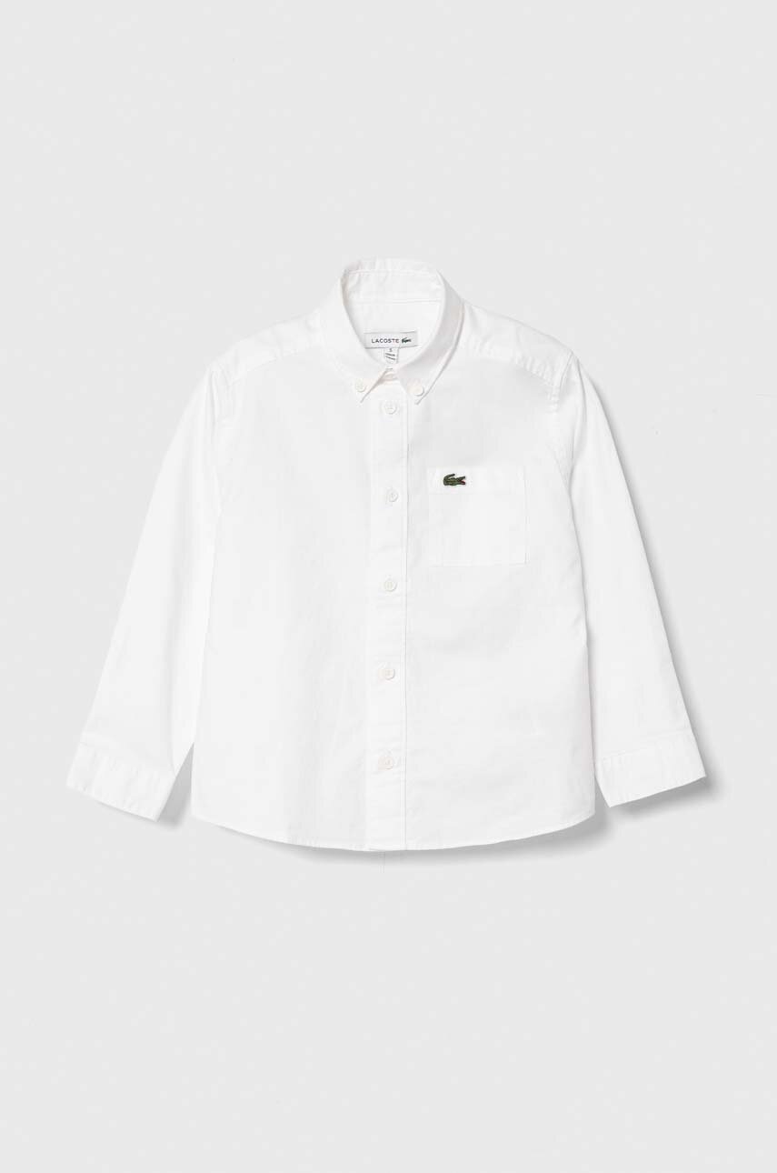 Детская рубашка Lacoste цвет белый Детская рубашка Lacoste цвет белый