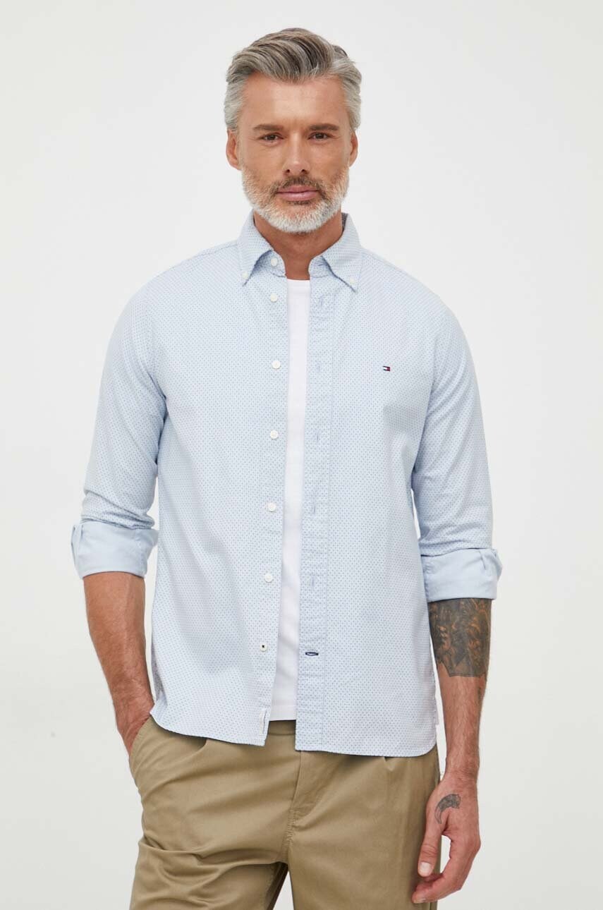

Бавовняна сорочка Tommy Hilfiger чоловіча regular комір button-down