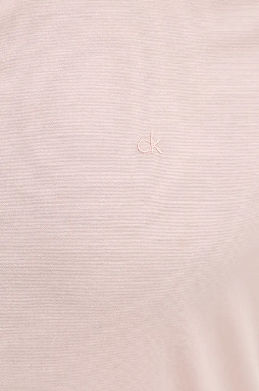 Рубашка Calvin Klein мужская цвет розовый slim классический воротник K10K108229 Рубашка Calvin Klein мужская цвет розовый slim классический воротник K10K108229