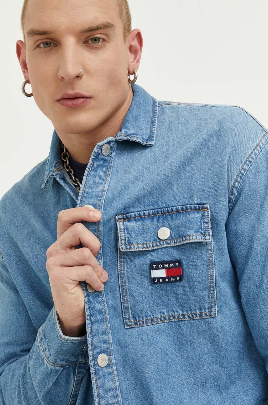 

Джинсова сорочка Tommy Jeans чоловіча relaxed класичний комір