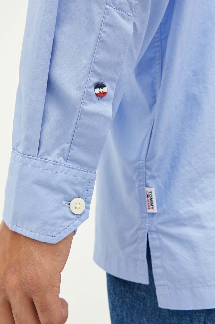 Бавовняна сорочка Tommy Jeans чоловіча relaxed комір button-down 