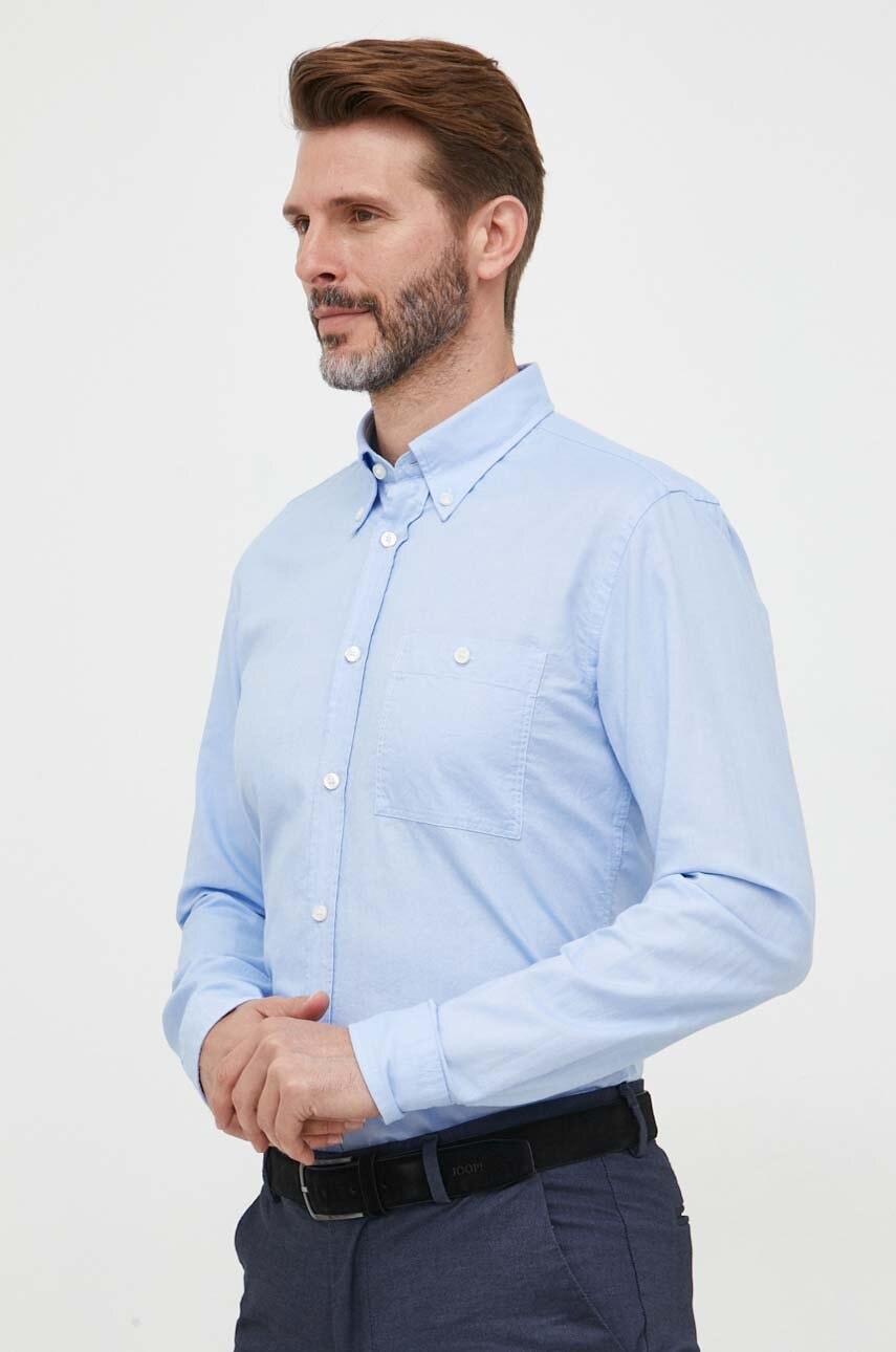 E-shop Bavlněná košile BOSS slim, s límečkem button-down