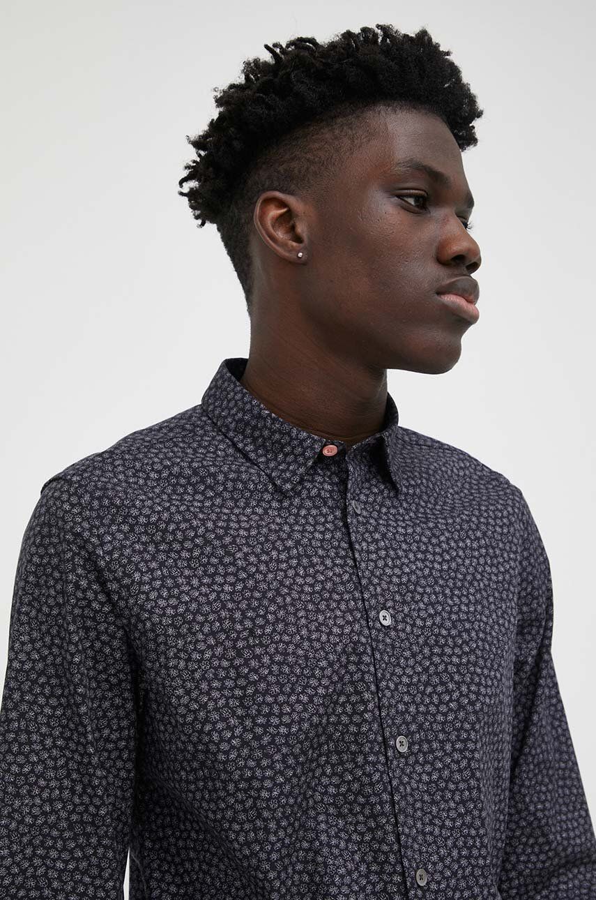 E-shop Košile PS Paul Smith černá barva, slim, s klasickým límcem