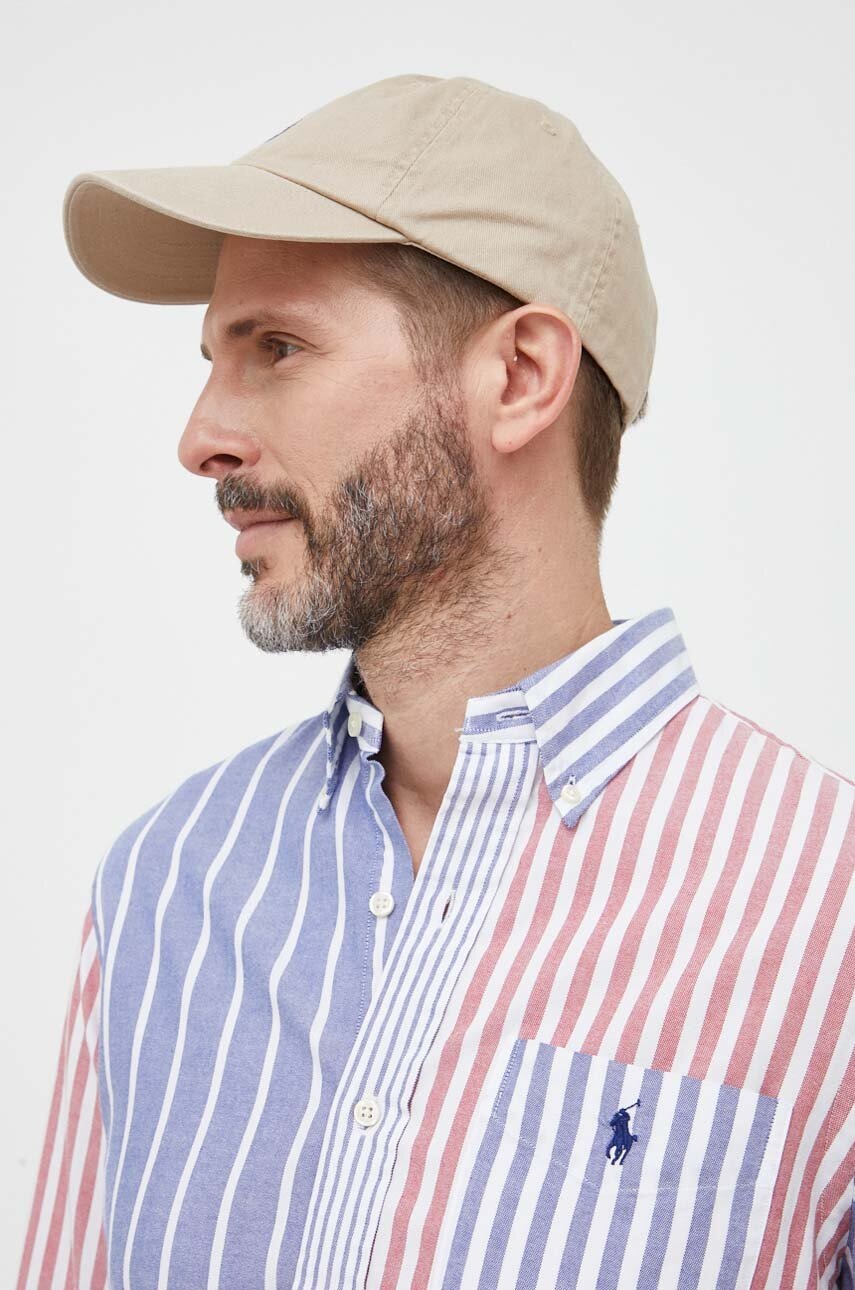 

Хлопковая рубашка Polo Ralph Lauren мужская regular классический воротник