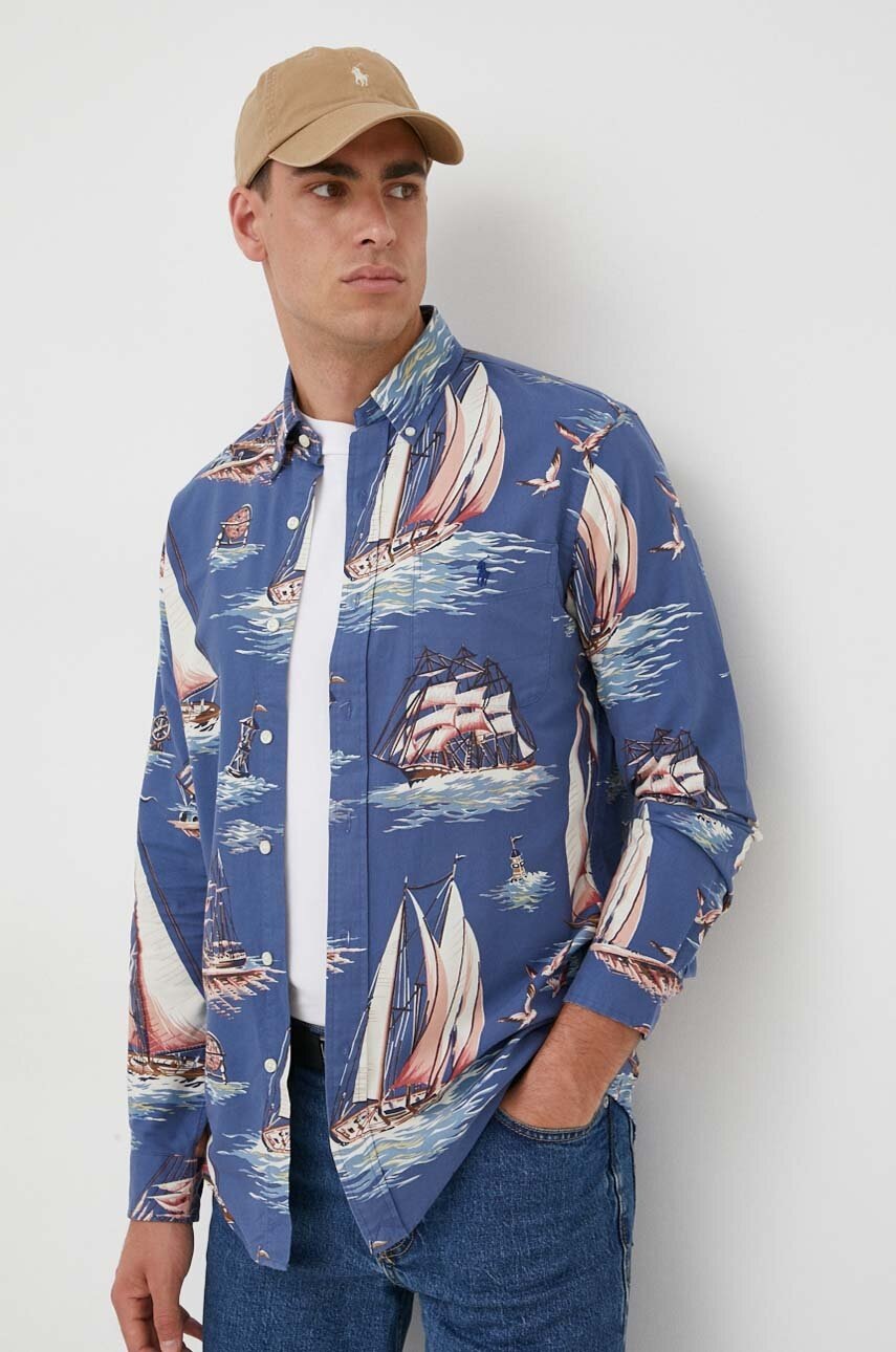 

Бавовняна сорочка Polo Ralph Lauren чоловіча relaxed комір button-down