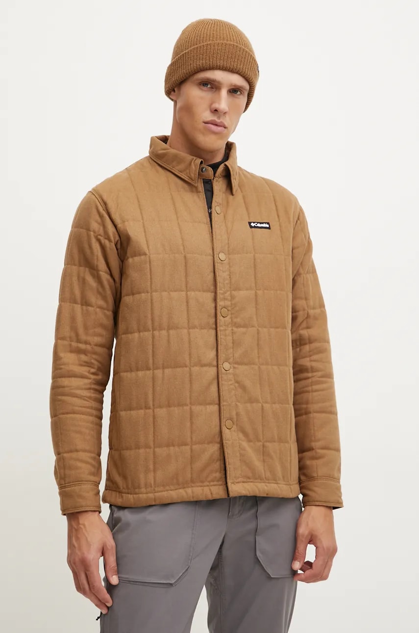Columbia geacă Landroamer Quilted barbati, culoarea maro, 2054721 Columbia geacă Landroamer Quilted barbati, culoarea maro, 2054721