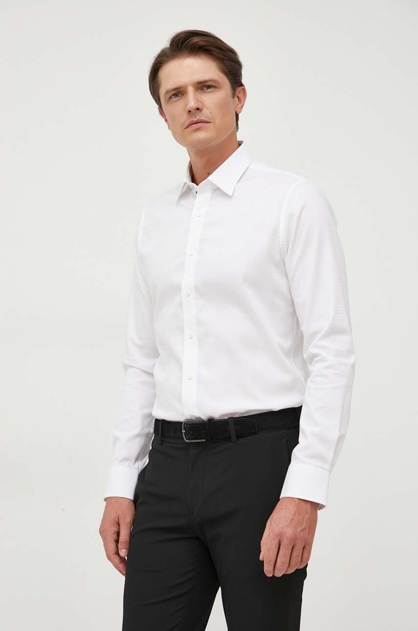 E-shop Košile Michael Kors pánská, bílá barva, slim