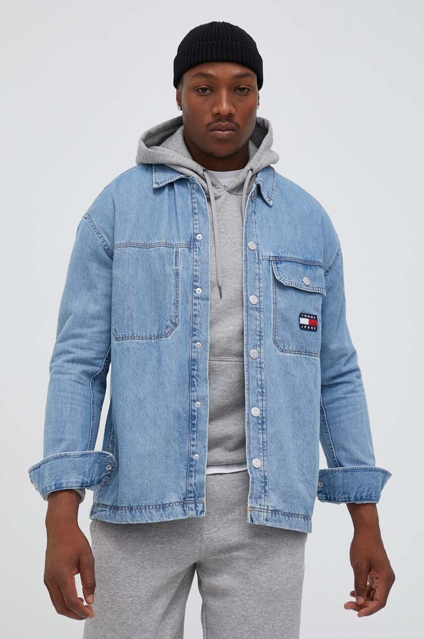 

Джинсова сорочка Tommy Jeans чоловіча relaxed класичний комір