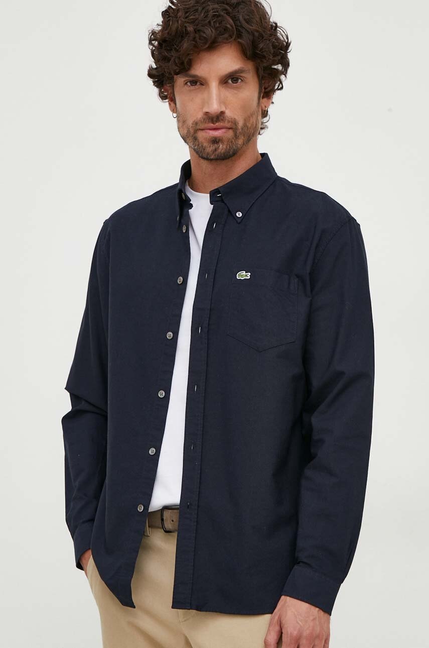 Lacoste cămașă din bumbac bărbați, cu guler button-down, regular