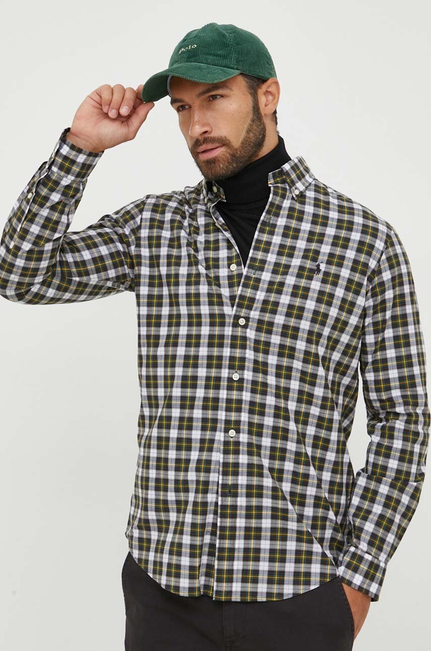 

Хлопковая рубашка Polo Ralph Lauren мужская regular воротник button-down