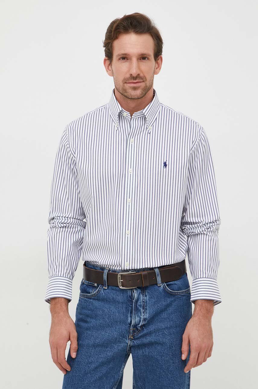 Levně Košile Polo Ralph Lauren tmavomodrá barva, regular, s límečkem button-down