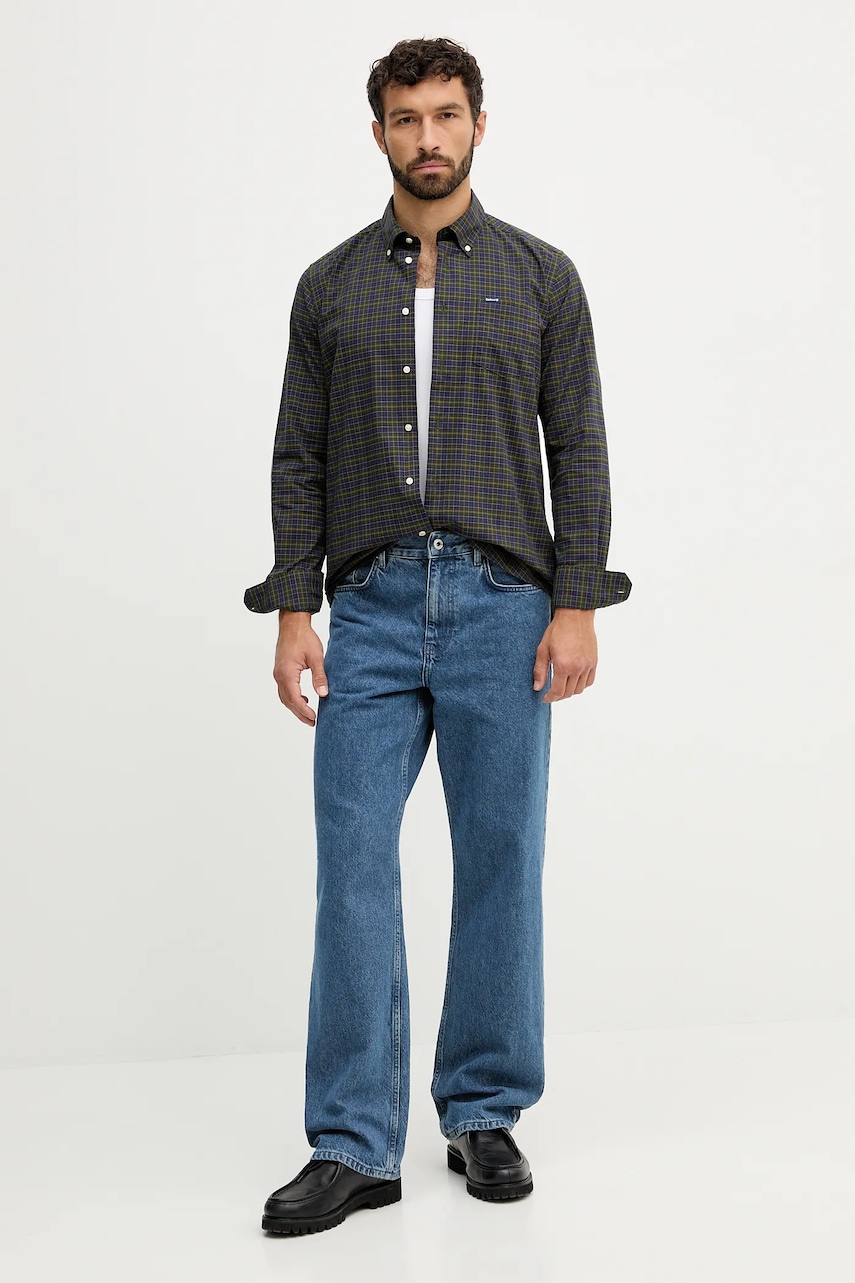 Рубашка Barbour цвет серый regular классический воротник Рубашка Barbour цвет серый regular классический воротник