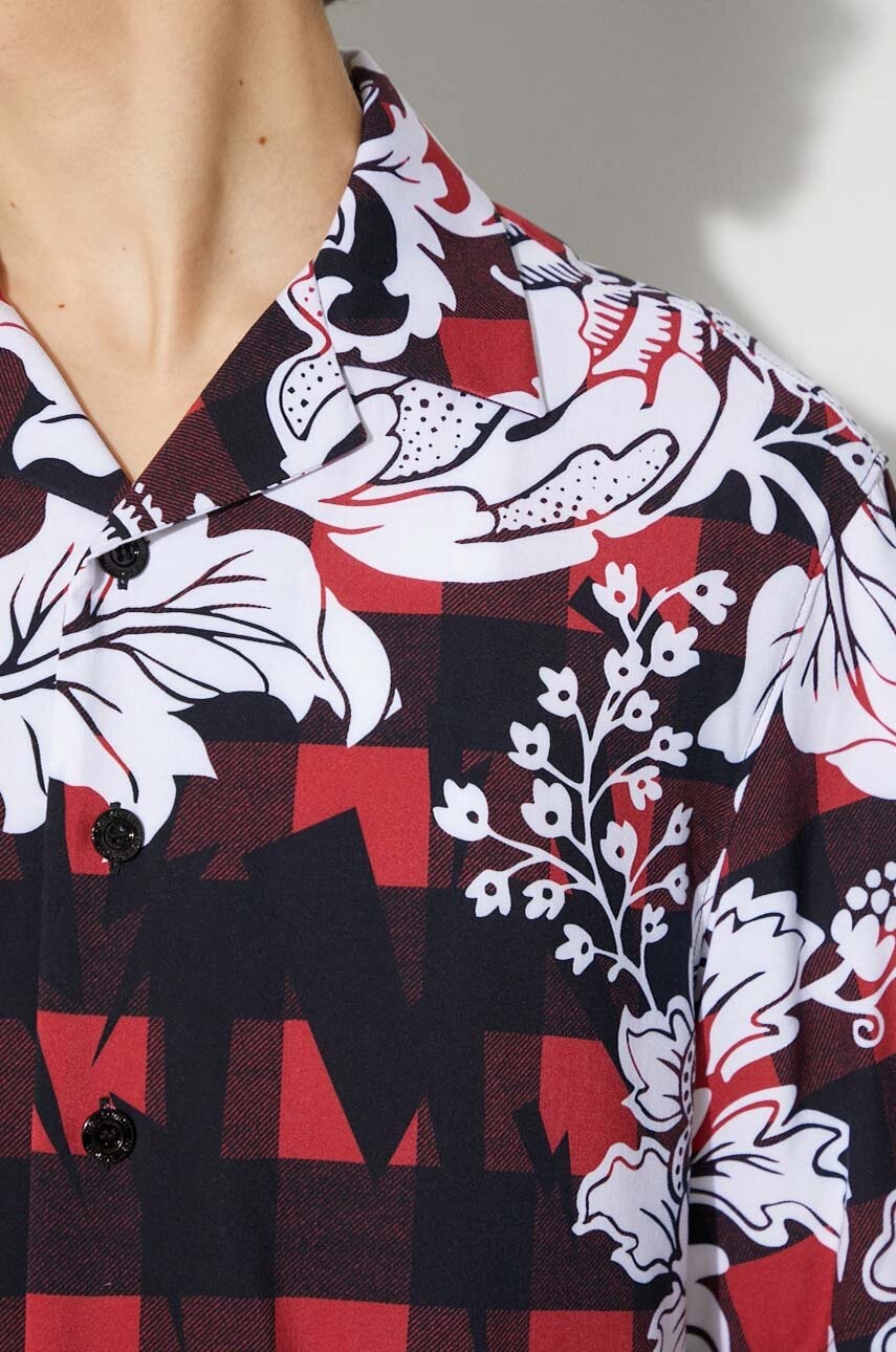 Košeľa Neil Barett LOOSE HAWAIIAN CHECK WITH BOLTS