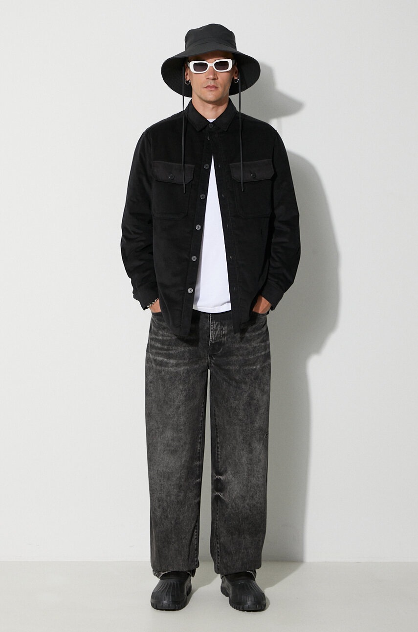 Μπουφάν Neil Barett LOOSE BICOLOR FLAP POCKET PADDED χρώμα: μαύρο, PBCS024C.V042C.0101 F3PBCS024C.V042C.0101 φωτογραφία