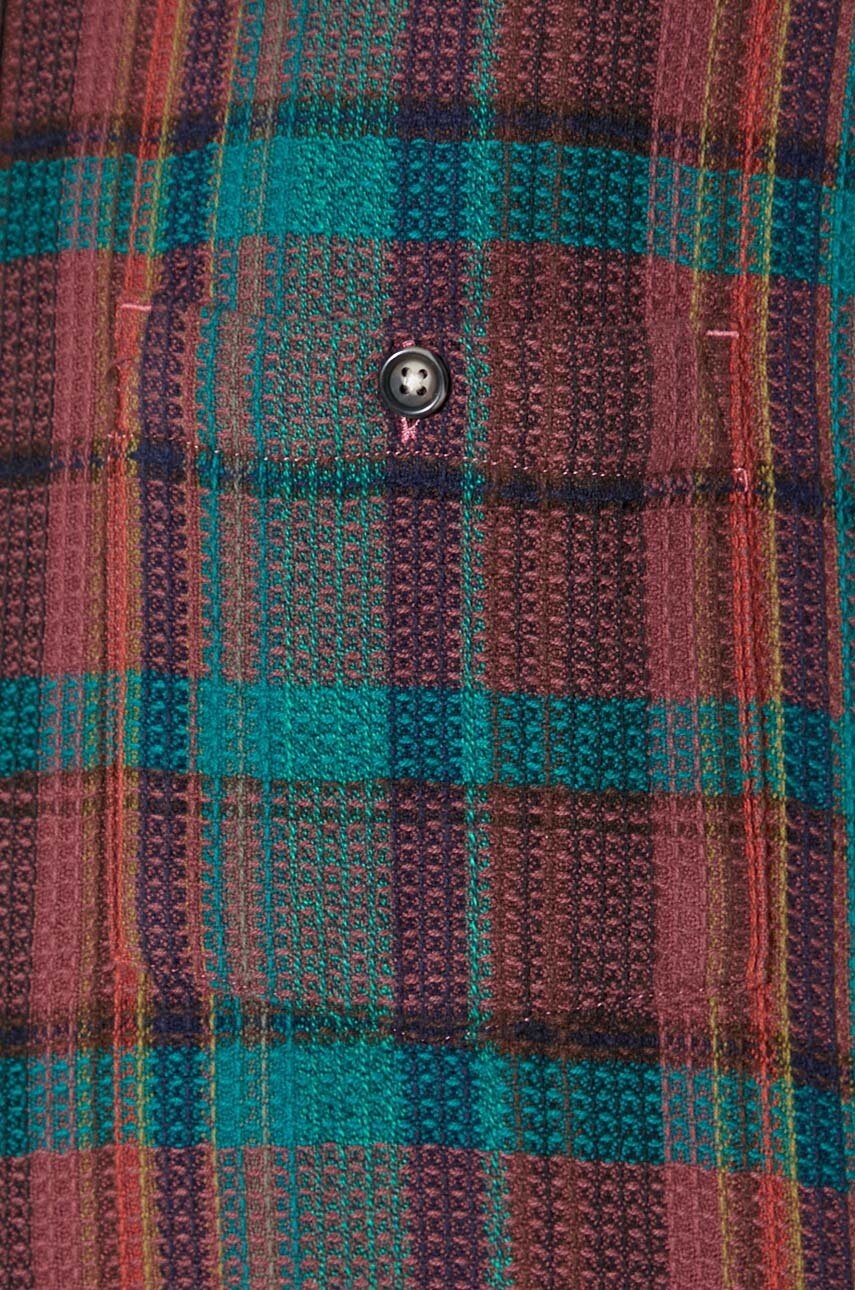 Βαμβακερό πουκάμισο Corridor Ruby Waffle Madras LS ανδρικό, χρώμα: πράσινο, LS0127 F3LS0127 φωτογραφία