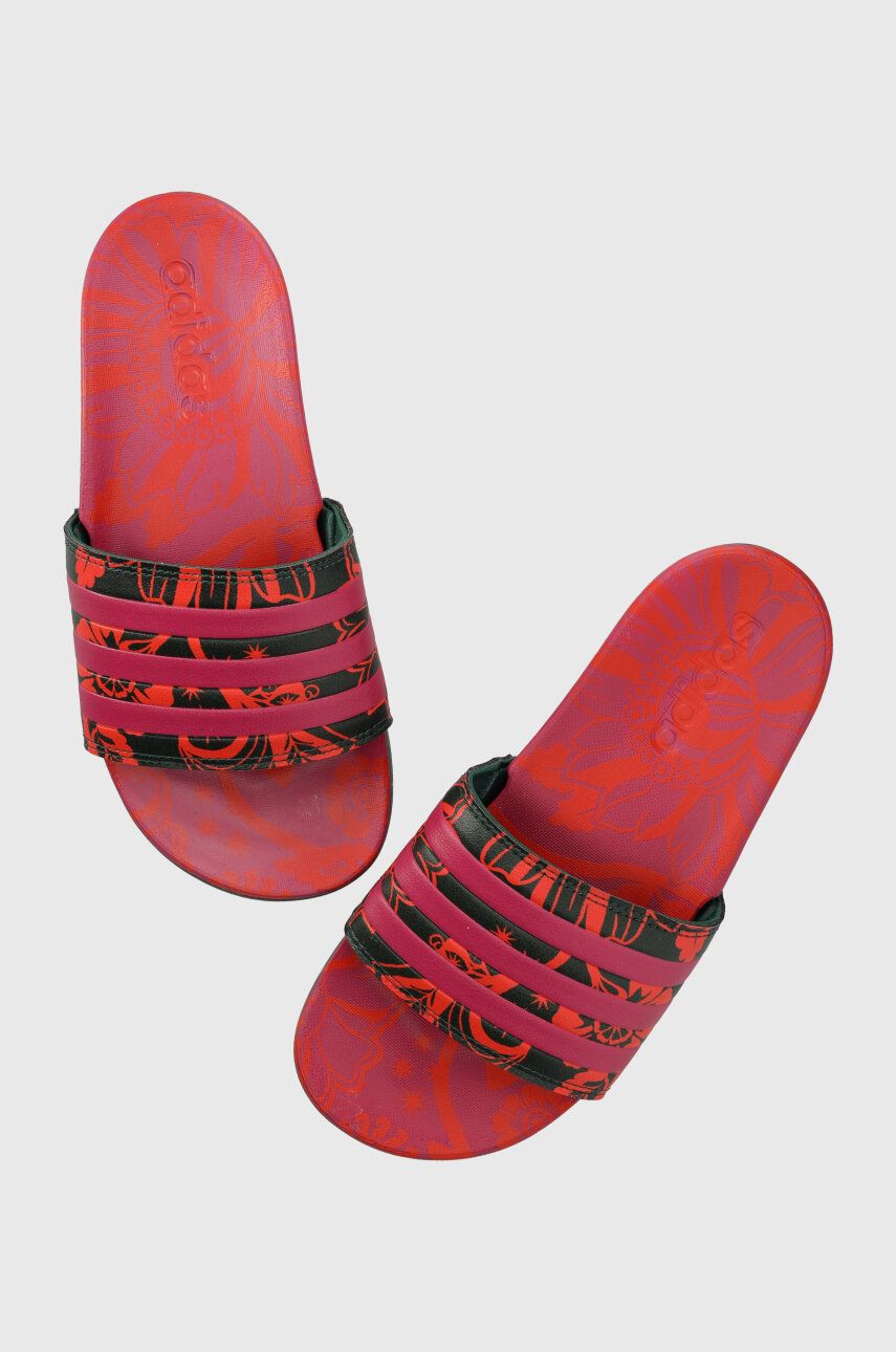 Pantofle adidas dámské, růžová barva - růžová - Svršek: Umělá hmota Vnitřek: Umělá hmota