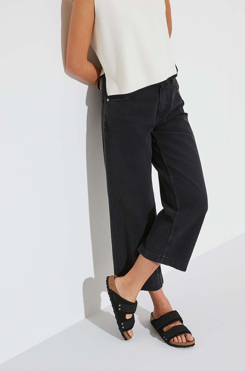 Παντόφλες σουέτ Birkenstock Uji γυναικείες, χρώμα: μαύρο, 1024832 φωτογραφία