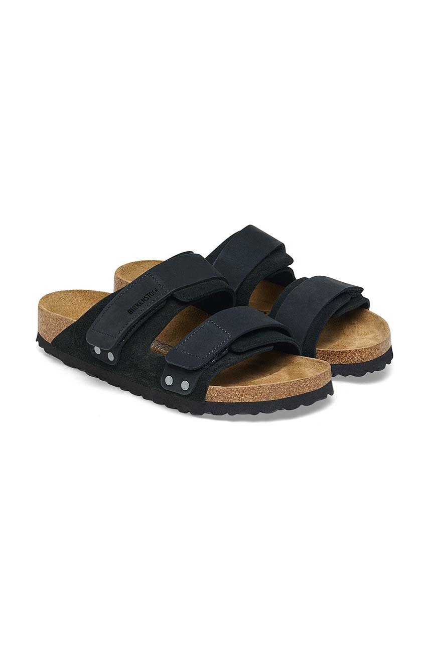 Παντόφλες σουέτ Birkenstock Uji γυναικείες, χρώμα: μαύρο, 1024832 φωτογραφία