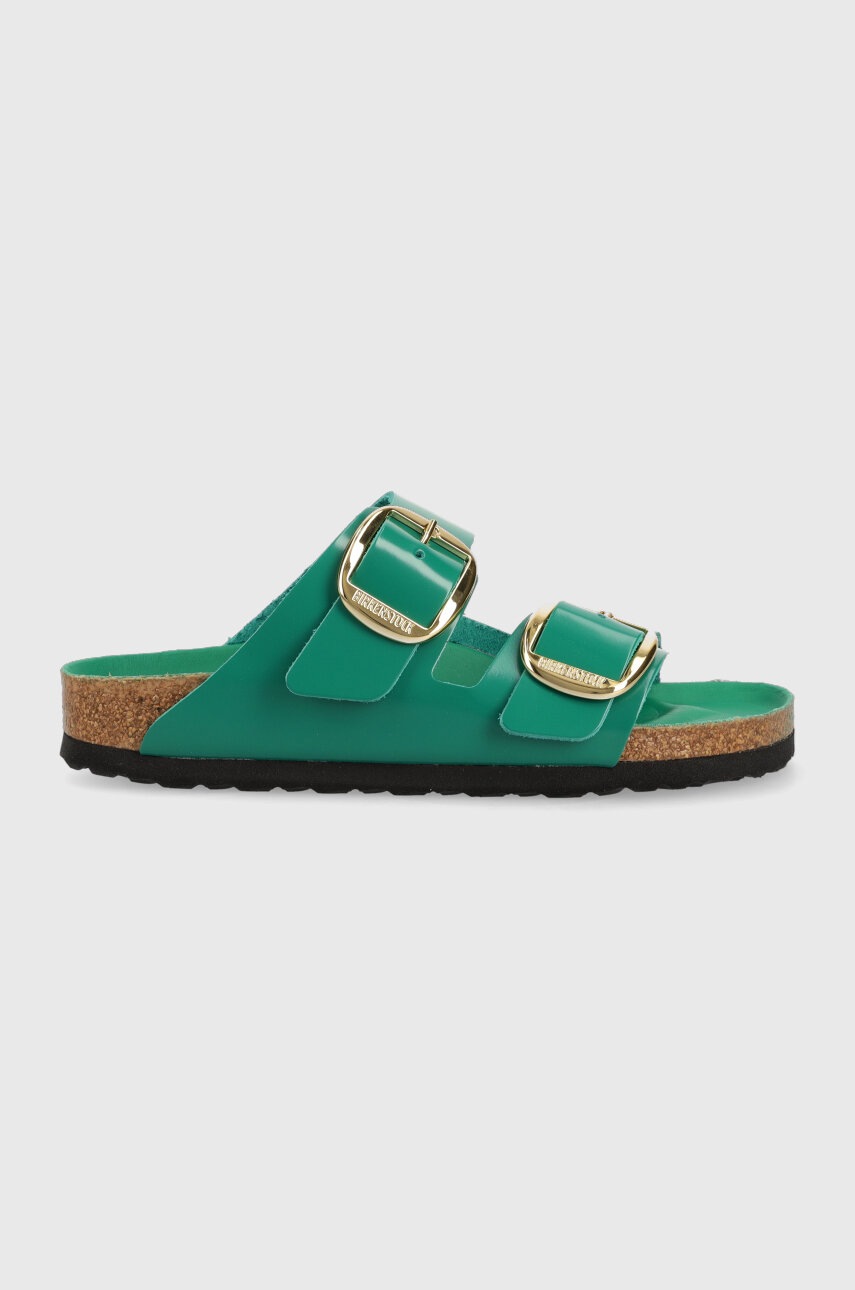 

Кожаные шлепанцы Birkenstock Arizona женские цвет зелёный 1025383