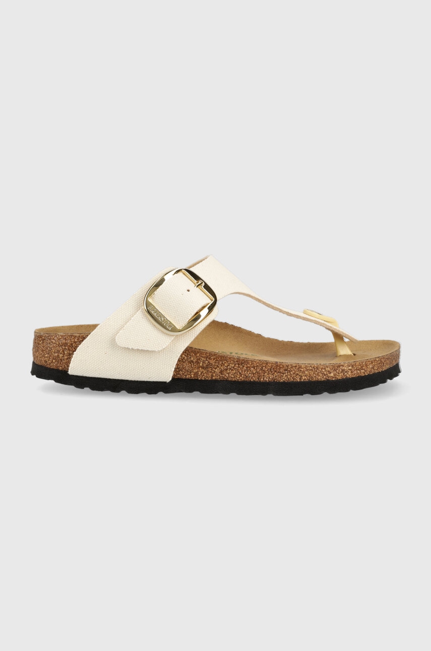 Levně Žabky Birkenstock Gizeh dámské, béžová barva, na plochém podpatku, 1025503