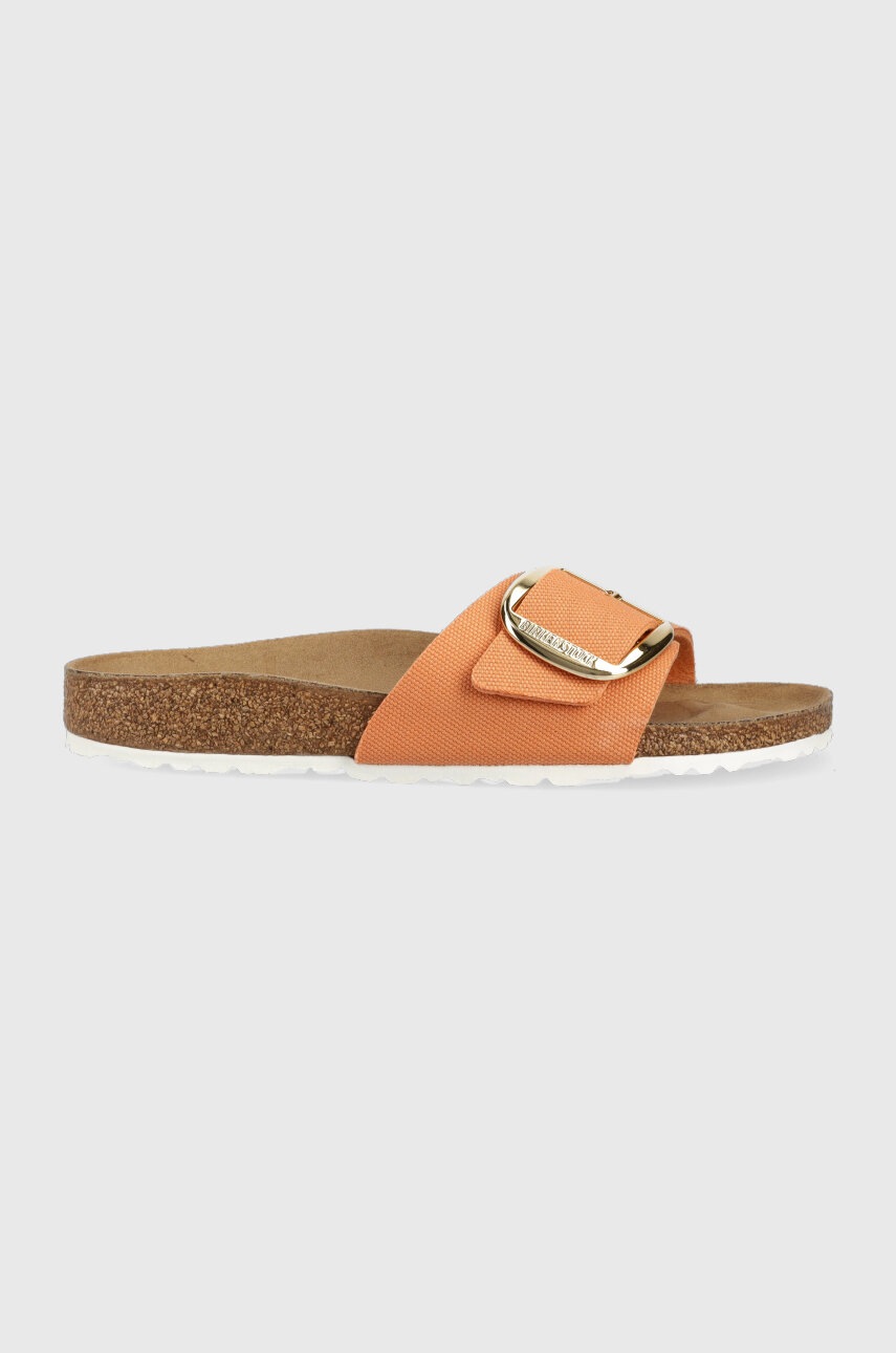 Levně Pantofle Birkenstock Madrid Big Buckle dámské, oranžová barva, 1025532