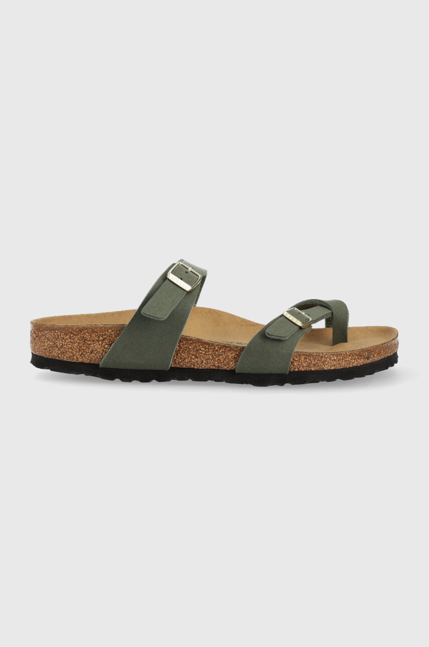 Birkenstock papuci Mayari femei, culoarea verde, 1025558