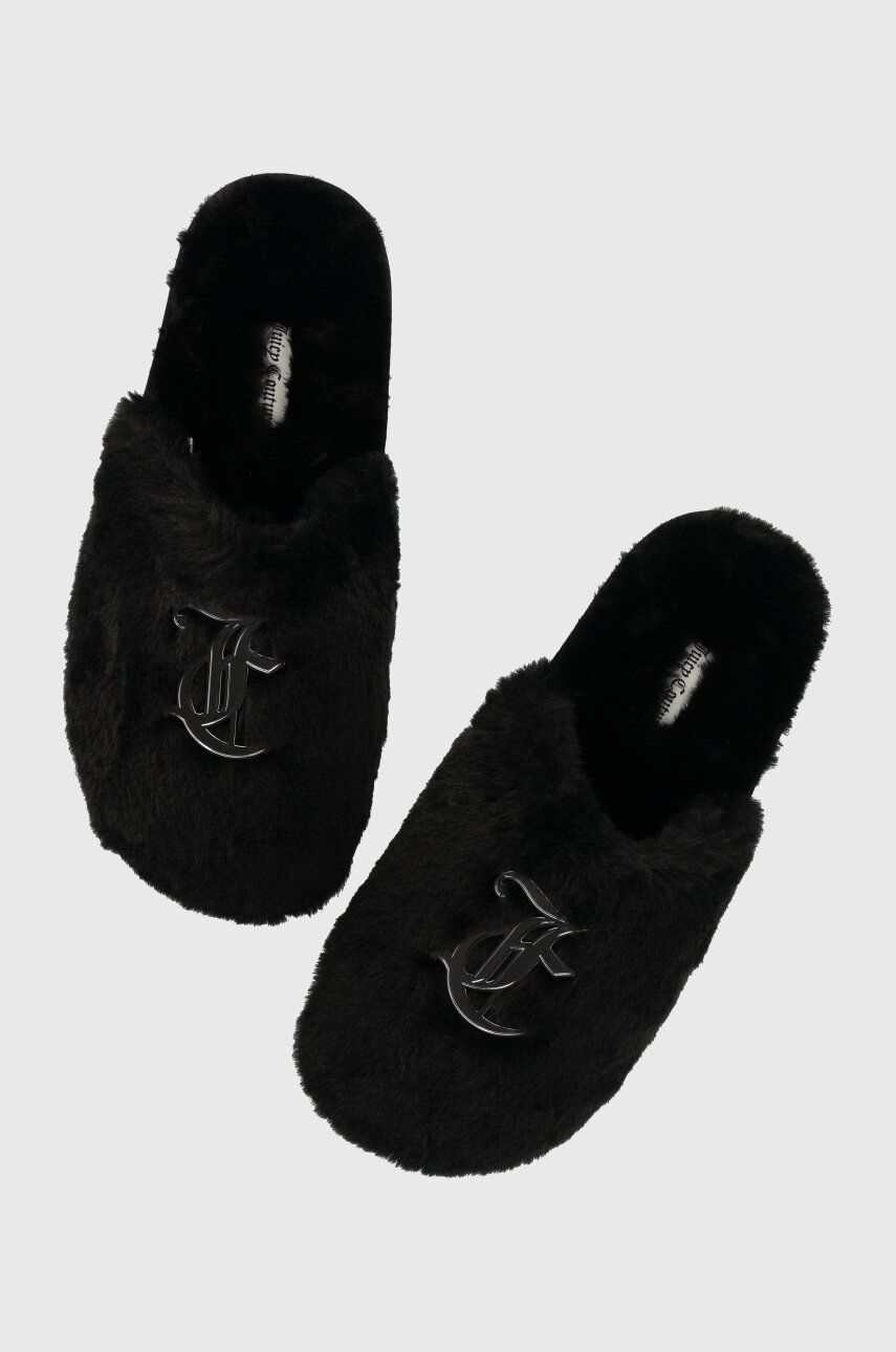 Pantofle Juicy Couture černá barva - černá - Svršek: Textilní materiál Vnitřek: Textilní materi