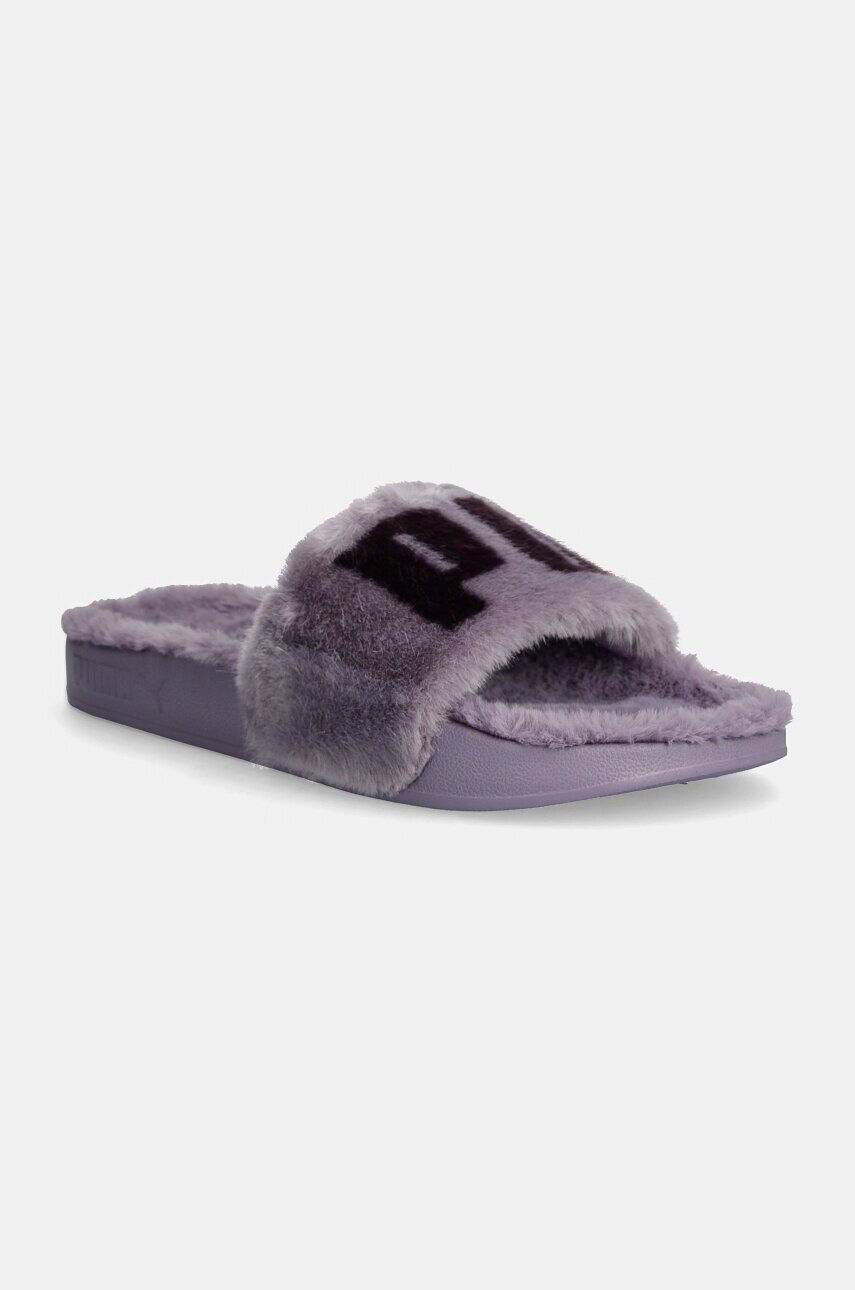 Puma papuci Leadcat 2.0 Fuzz femei, culoarea violet
