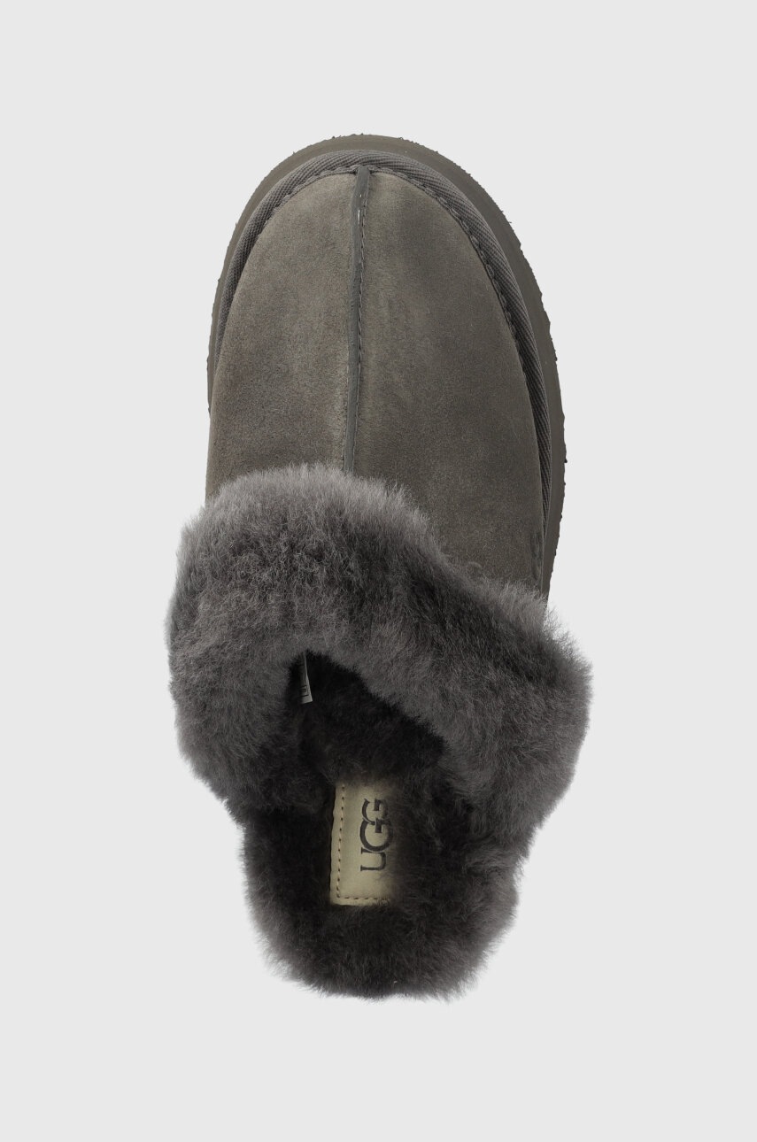 Замшеві тапочки UGG Disquette колір сірий 1122550 