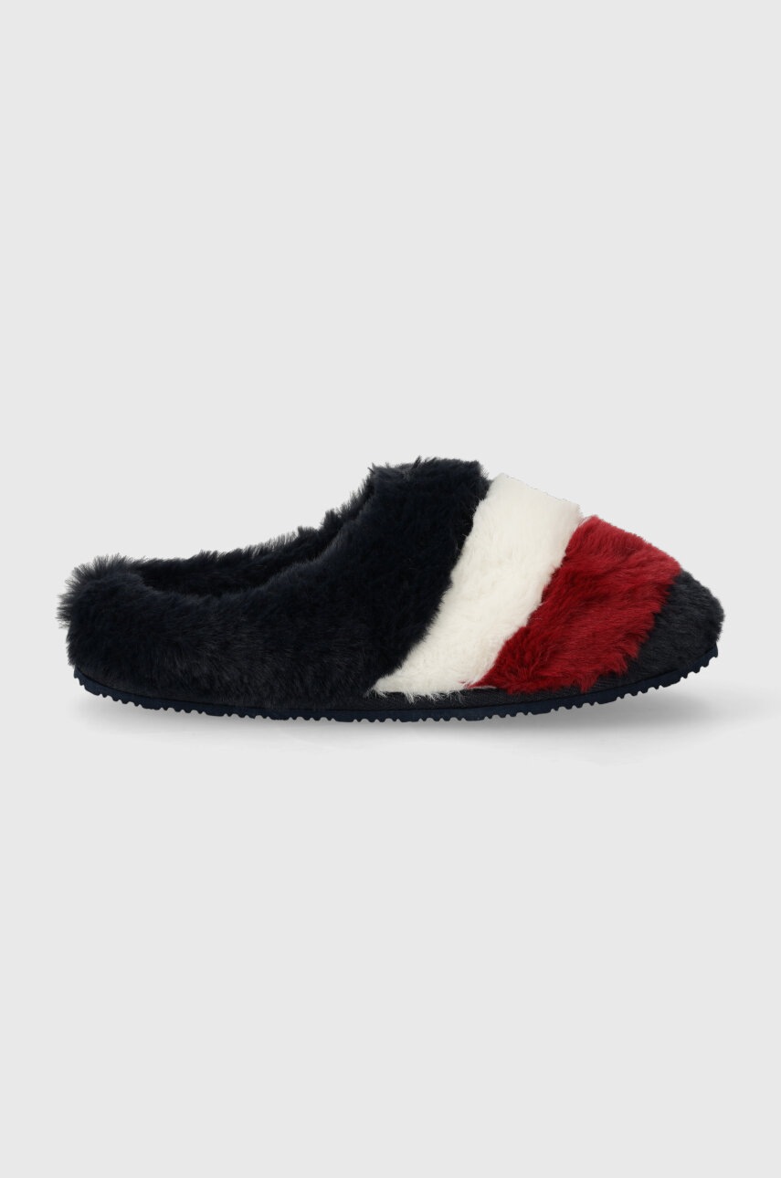 

Тапки Tommy Hilfiger FLAG FUR HOME SLIPPER цвет синий FW0FW07432