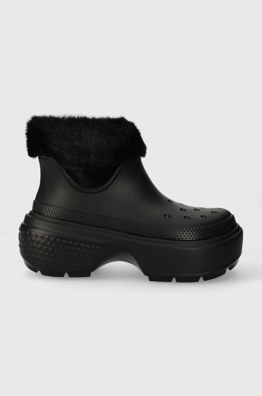 Sněhule Crocs Stomp Lined Boot černá barva, 208718 - černá - Svršek: Umělá hmota Vnitřek: Texti