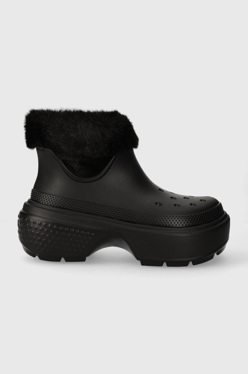 Crocs Cizme De Iarna Stomp Lined Boot Culoarea Negru, 208718