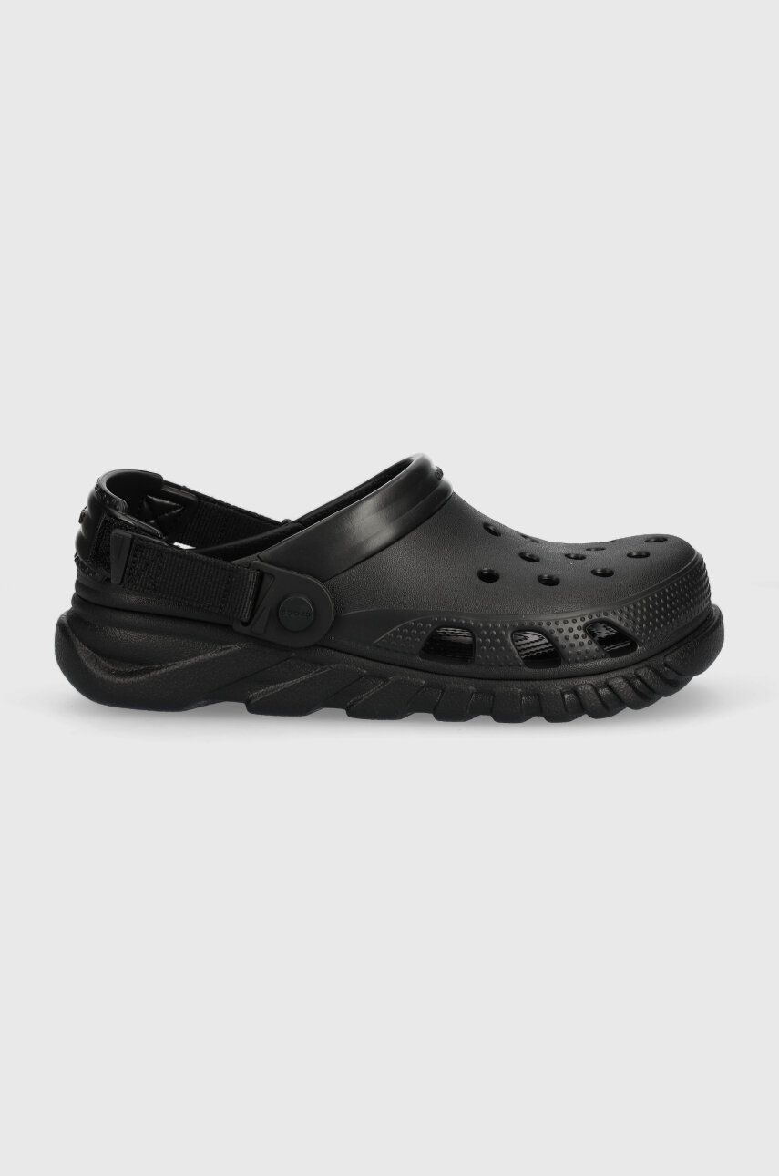 Crocs papuci Duet Max II Clog femei, culoarea negru, cu platformă 208776