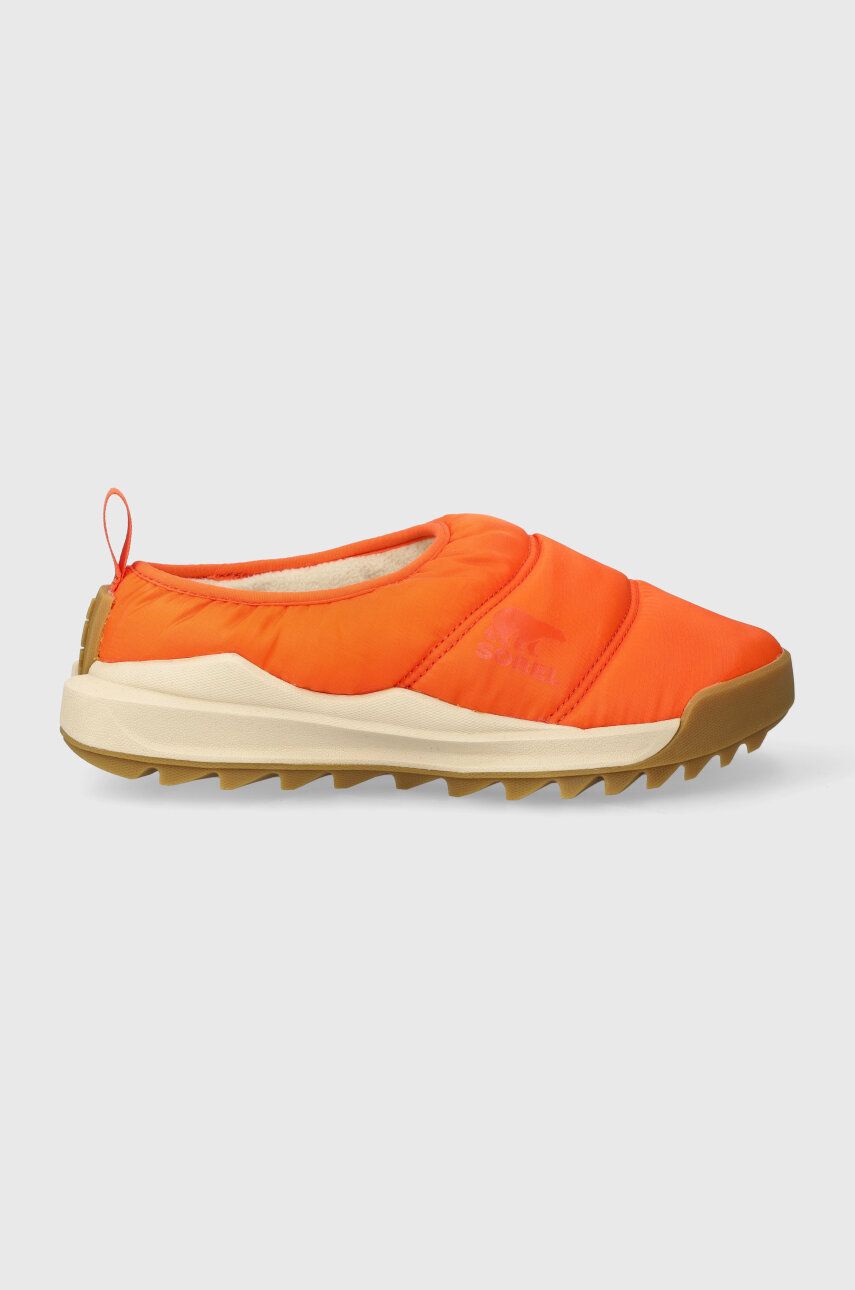 Pantofle Sorel ONA RMX PUFFY SLIP oranžová barva, 2058701832 - oranžová - Svršek: Textilní materiál