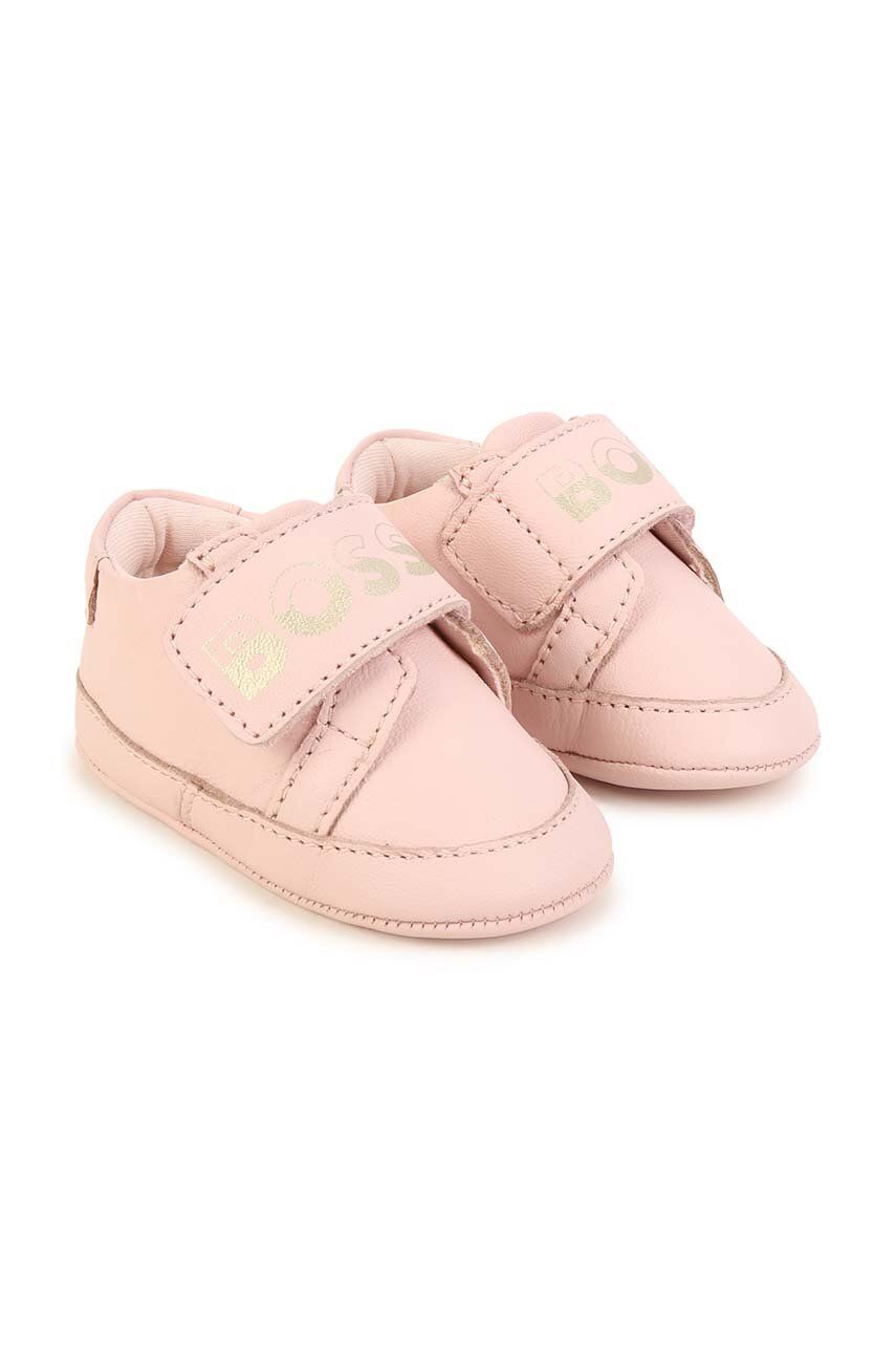 Detské topánky BOSS ružová farba