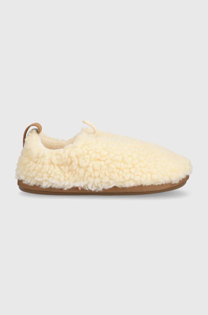 Детские тапки UGG T PLUSHY SLIPPER цвет бежевый Детские тапки UGG T PLUSHY SLIPPER цвет бежевый