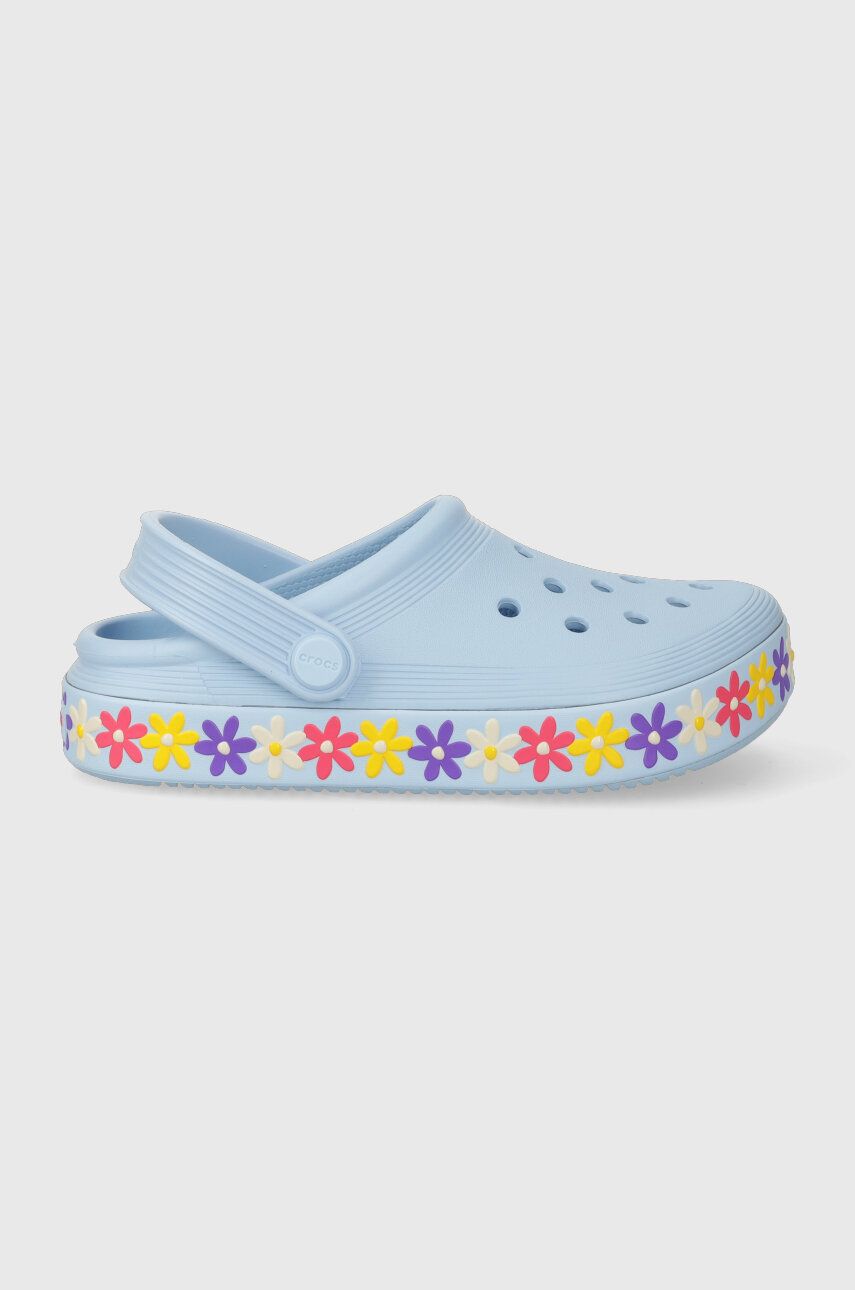 Dětské pantofle Crocs Off Court Daisy Clog bílá barva