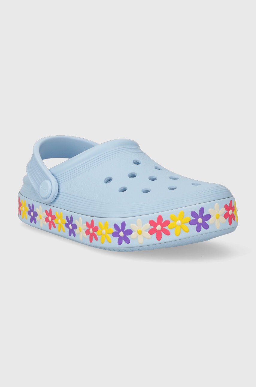 Дитячі шльопанці Crocs Off Court Daisy Clog колір блакитний