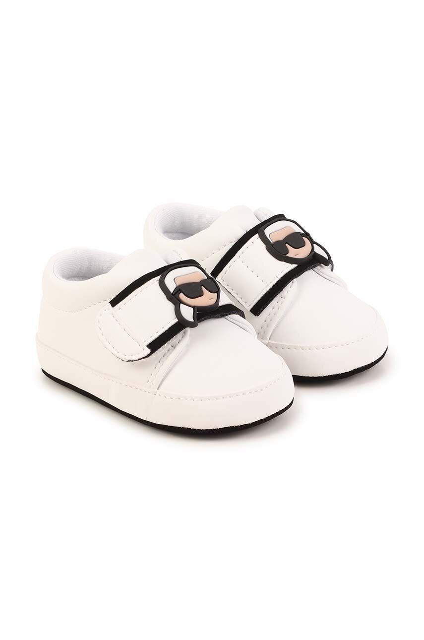 Karl Lagerfeld papuci copii culoarea alb