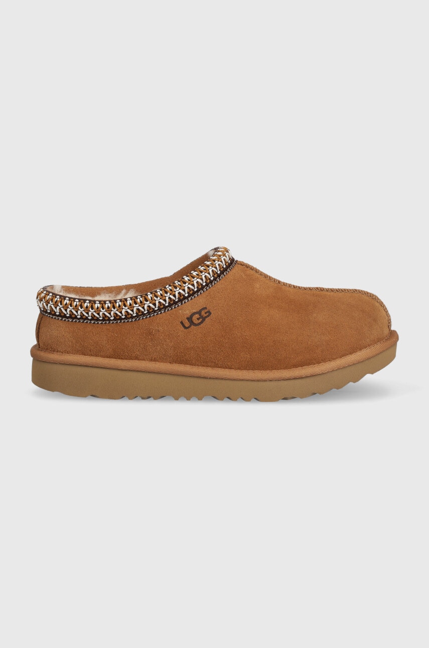 Dětské semišové papuče UGG K TASMAN II béžová barva