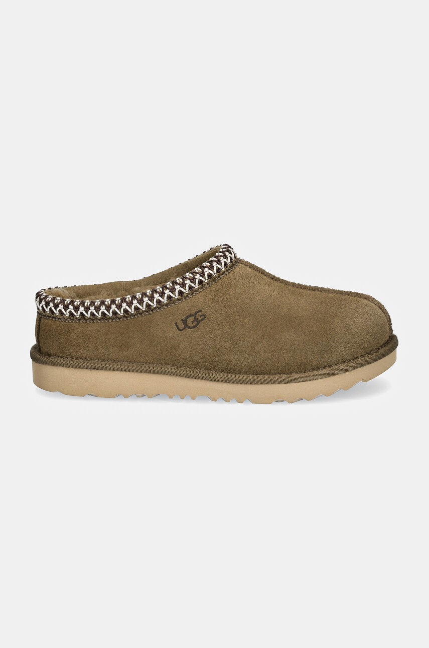 Детские замшевые тапочки UGG K TASMAN II цвет чёрный