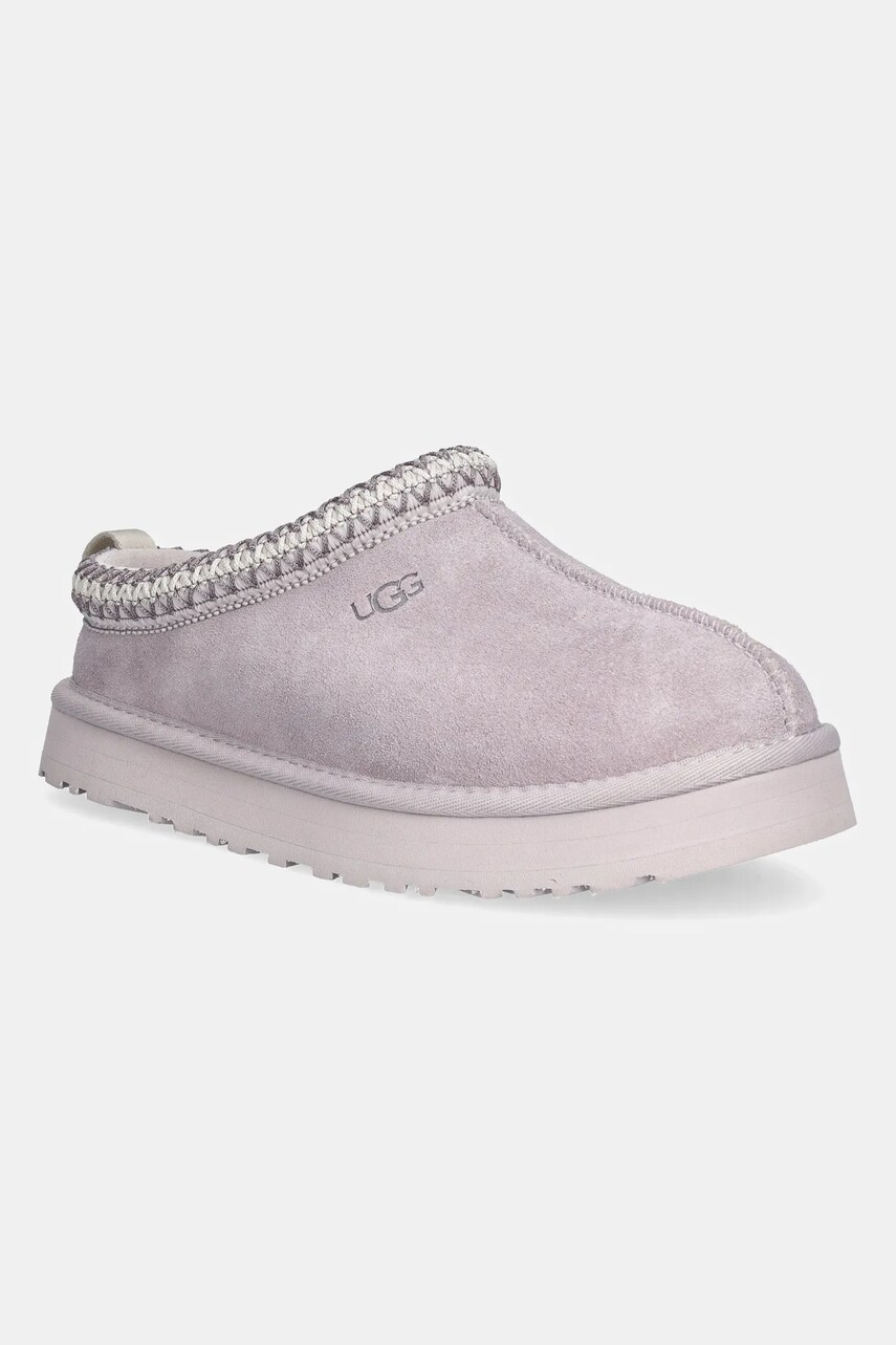 UGG papuci din piele intoarsa pentru copii K TAZZ culoarea bej, 1143776K