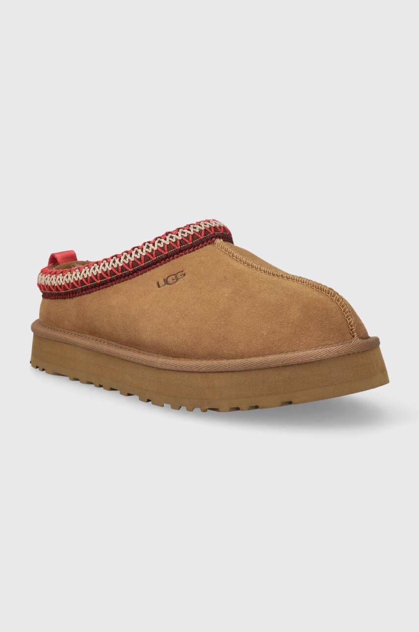 Детские замшевые тапочки UGG K TAZZ цвет бежевый