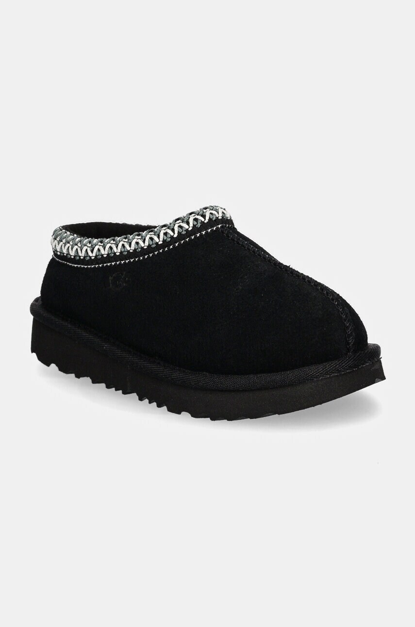 UGG papuci din piele intoarsa pentru copii T TASMAN II culoarea negru, 1019066T