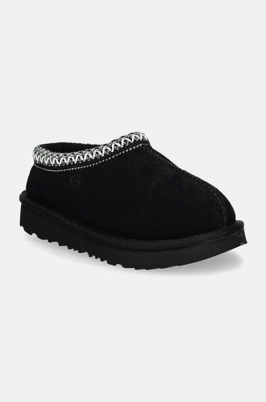 UGG papuci din piele intoarsa pentru copii T TASMAN II culoarea negru, 1019066T