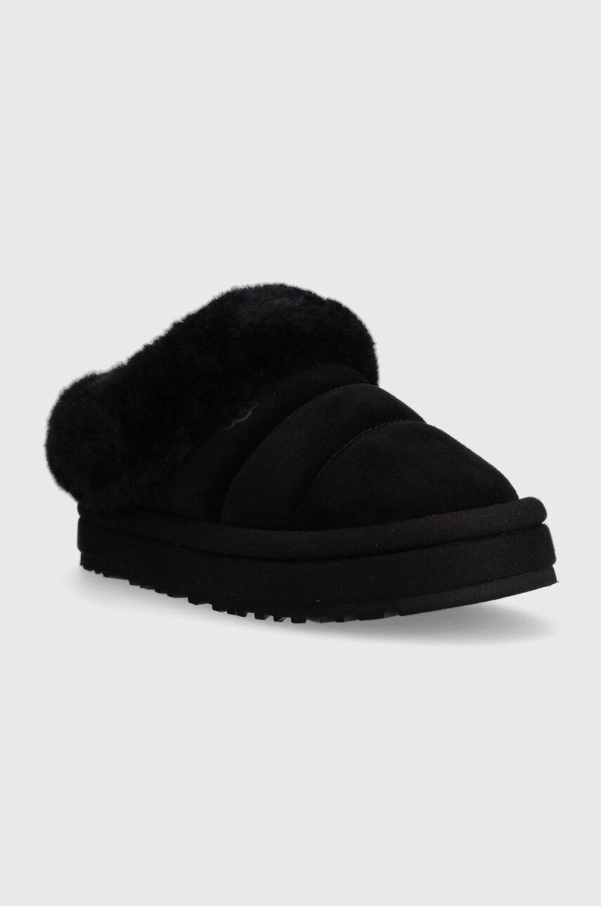 Замшевые тапочки UGG TAZZLITA цвет чёрный