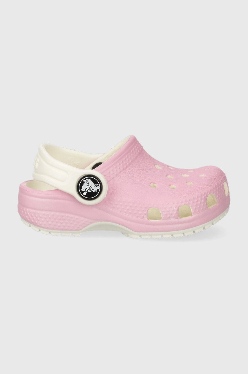 Dětské pantofle Crocs GLOW IN THE DARK růžová barva