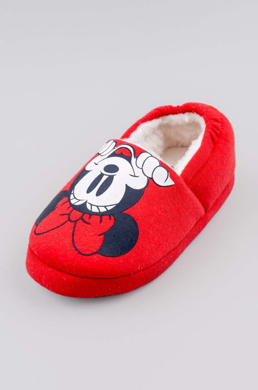 Dětské papuče zippy červená barva - červená - Textilní materiál
