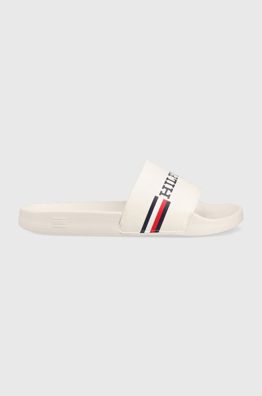 

Шлепанцы Tommy Hilfiger CORPORATE FLAG POOL мужские цвет белый FM0FM04613